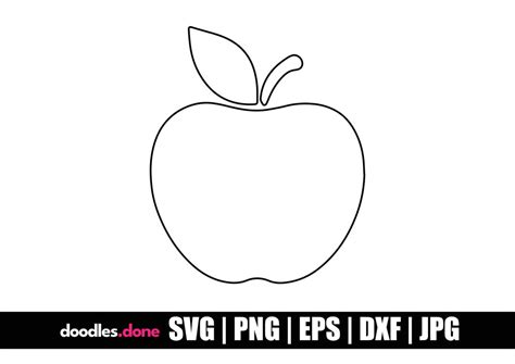 Apple Outline SVG Apple Outline PNG Apple Outline Clip Art Apple ...