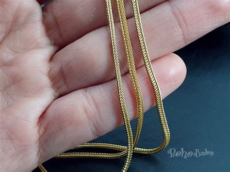 Foxtail Chain Gold Plated Chain Necklace Chain Bracelet | Etsy