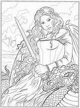 Fantasy Art Coloring Pages At GetColoringscom  Free Printable sketch template