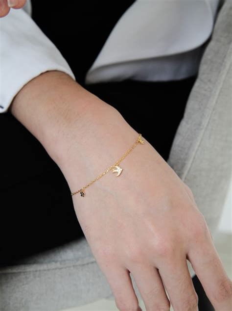 Dove Bracelet (925 Sterling Silver with 18K Gold Plating) - Dear Me Jewelry