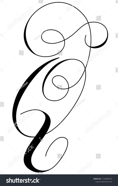 Calligraphy Alphabet Letter Q Stock Vector (Royalty Free) 1133998316 | Shutterstock