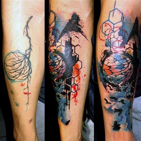 Watercolor Style Tattoos Men