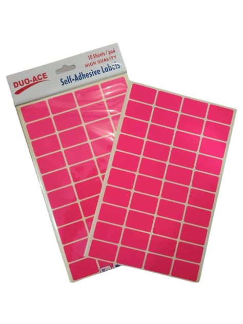 Duo-Ace Self Adhesive Labels (Colour) - Pack1 (10 sheets/BDL5)