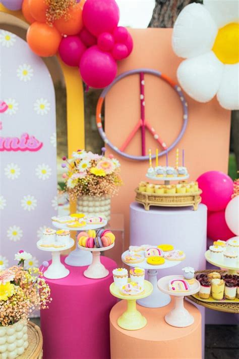 Kara's Party Ideas Groovy Christening Party | Kara's Party Ideas