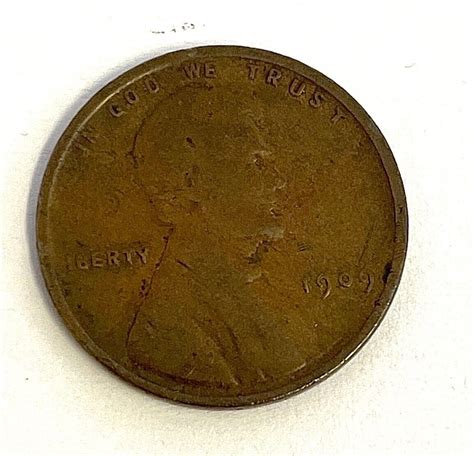 1909 One Cent Wheat Penny with Error in L of Liberty | eBay