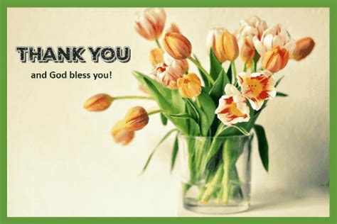 Thank You And May God Bless You! Free Inspirational eCards | 123 Greetings