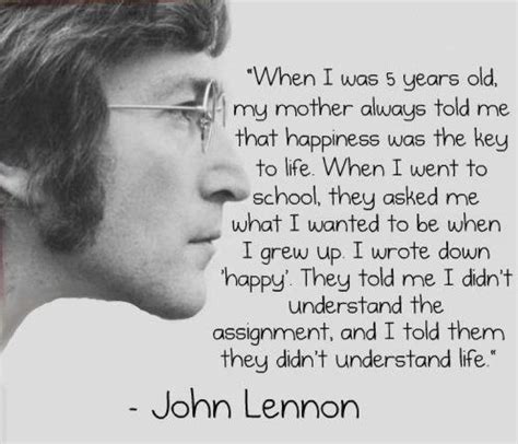 Wise Words About Being Happy From John Lennon | Cute inspirational quotes, John lennon quotes ...