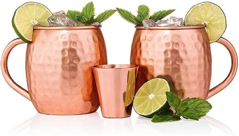 Moscow Mule Copper Mugs Set of 2 Handcrafted Copper Mugs for - Etsy