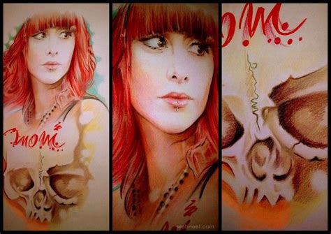 20 Beautiful Color Pencil Drawings by Famous Tattoo artist Tony Logo | Color pencil drawing ...
