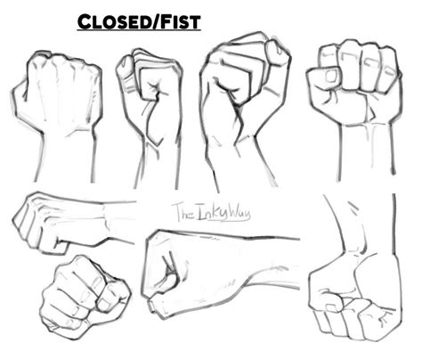 Hand References: Fists by TheInkyWay on DeviantArt in 2021 | Hand drawing reference, Hand ...