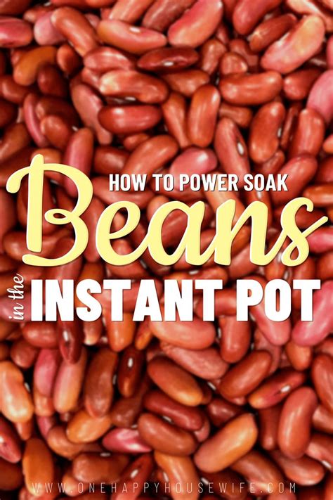 Power Soaking Red Kidney Beans in the Instant Pot | Recipe | Instant pot beans recipe, Instant ...
