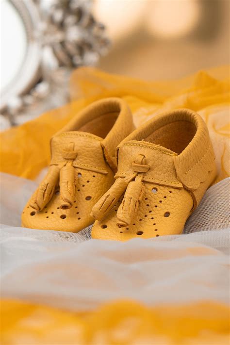 Poy Baby 100% Real Mustard Leather Loafers