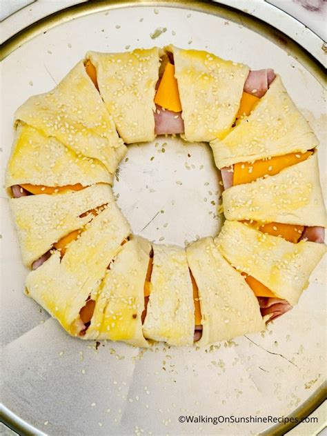 Crescent Roll Ham and Cheese Bake - Walking On Sunshine Recipes