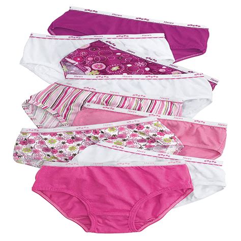 Hanes - Hanes Girls No Ride Up Cotton Low Rise Briefs 9-Pack, Style P913LR - Walmart.com ...