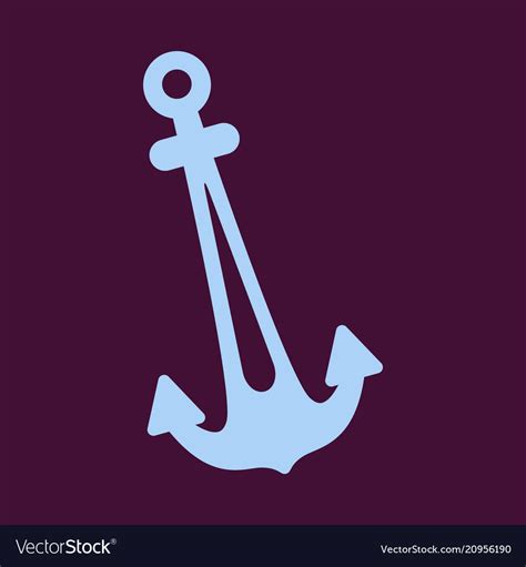 Nautical anchor isolated background ship Vector Image