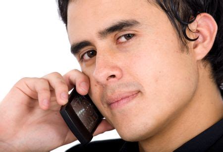 Business man on the phone - isolated over a white background ...