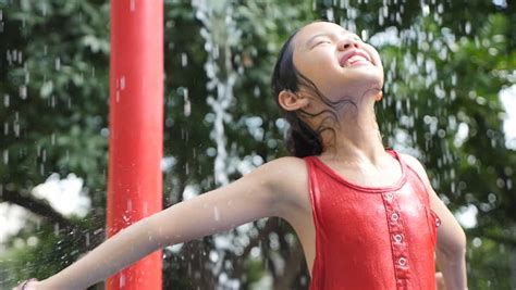 Slow Motion Shot Of Young Girls Playing In Water Park - 4k Stock Footage Video 5949950 ...