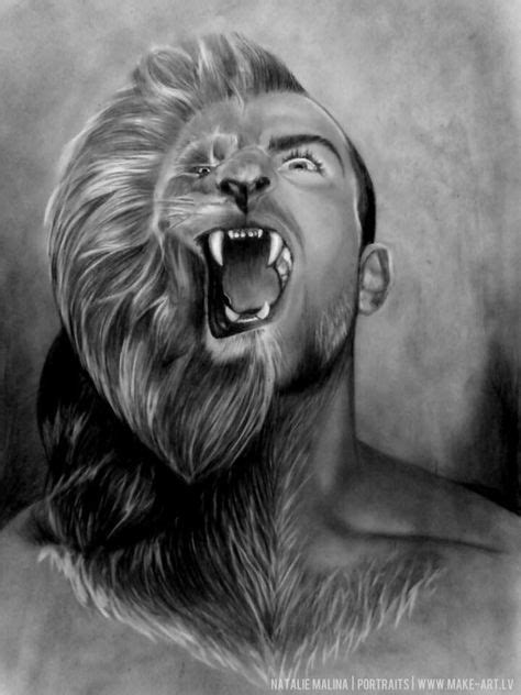 Animal human portrait | tattoo | Kunst bilder, Skizzen kunst und Kunst