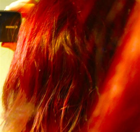 bright red hair_mirror2 | More surprised by the texture my h… | Flickr