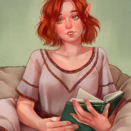 Bookish Elf - COMMISSION by OthalaM on Newgrounds
