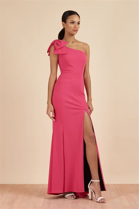 Pink bow dress long | Dresses Images 2022