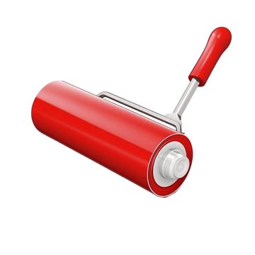 Paint Roller With Red Color Illustration, Colours, Improvement, Painting PNG Transparent Image ...