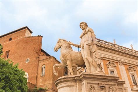 Statues Atop the Steps To the Capitoline Hill Stock Photo - Image of marble, cordonata: 120919940