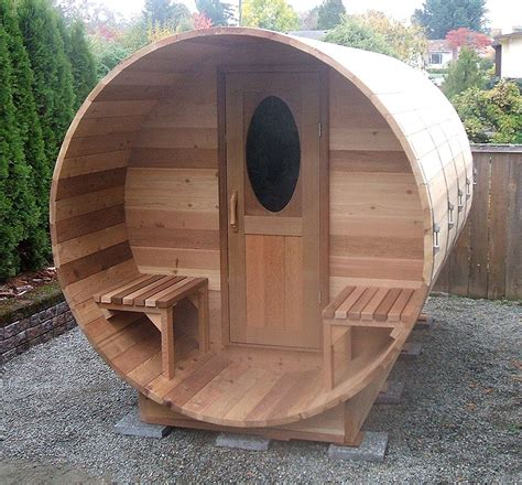 Cedar Barrel Sauna Kits and Outdoor Saunas - Forest Lumber & Cooperage Sauna Diy, Outdoor Sauna ...