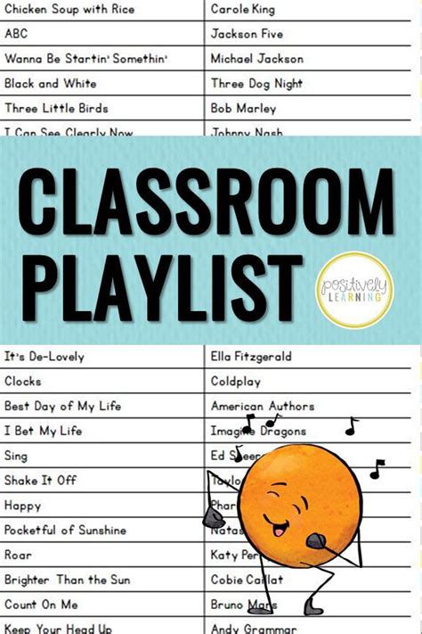 Classroom Playlist | Classroom playlist, Classroom songs, Positive learning