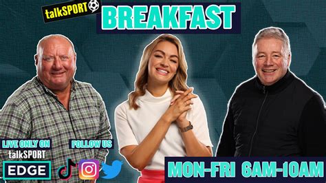 Watch Laura Woods, Alan Brazil, Ally McCoist as talkSPORT Breakfast live and EXCLUSIVELY only on ...