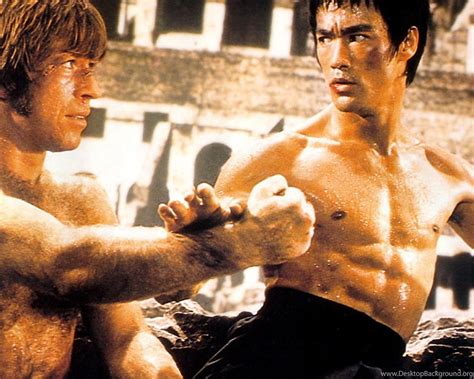 Bruce Lee Chuck Norris Fight Men Wallpapers ( Desktop Background