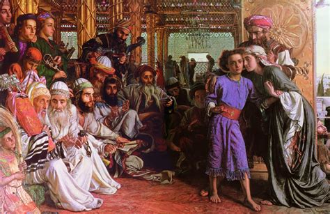 Jesús Niño discute con los maestros del Templo. William Holman Hunt - Arguments