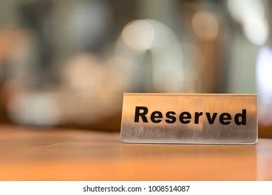 Restaurant Reserved Table Sign Places Setting Stock Photo 248873455 | Shutterstock