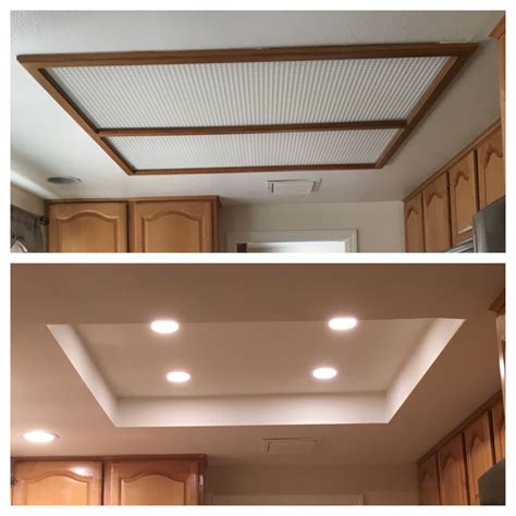 Kitchen lighting before and after | Kitchen lighting remodel, Kitchen ceiling lights, Kitchen ...