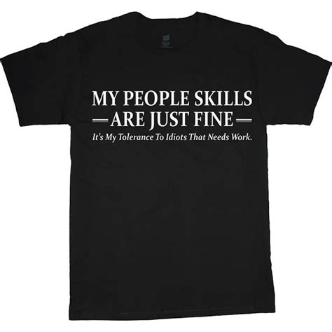 Decked Out Duds - Mens Graphic Tee People Skills Funny T-shirt ...