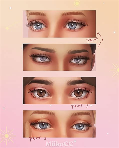 3D eyelashes ☆*:｡Skin details | Miiko | Sims 4, Sims, Sims 4 cc skin