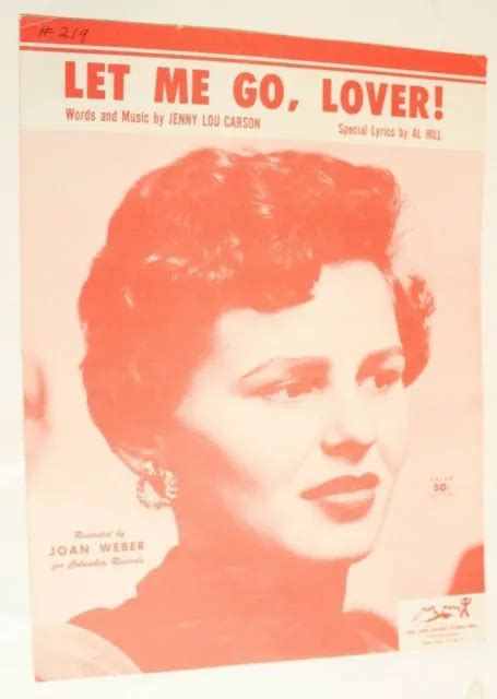 VINTAGE LET ME Go Lover Sheet Music 1953 $5.39 - PicClick