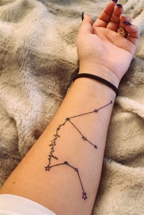 45 Awesome Aquarius Constellation Tattoo Designs With Meaning