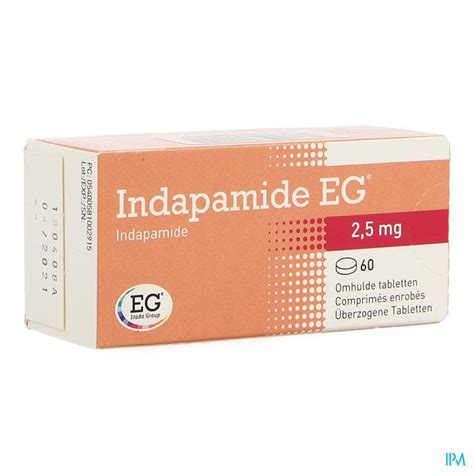 Indapamide EG Drag 60X2,5Mg | Apotheek Bouckaert