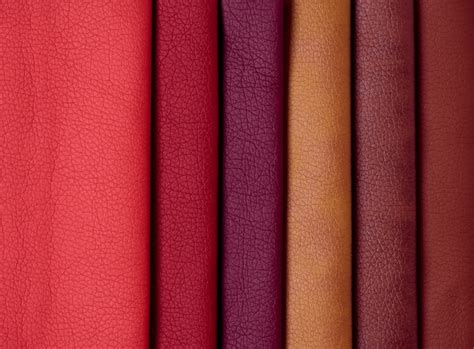 Premium Photo | Leather samples in various colors.