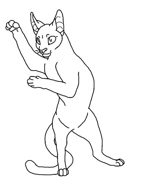 Standing Cat Lineart by Bubbletea-Coyote on DeviantArt