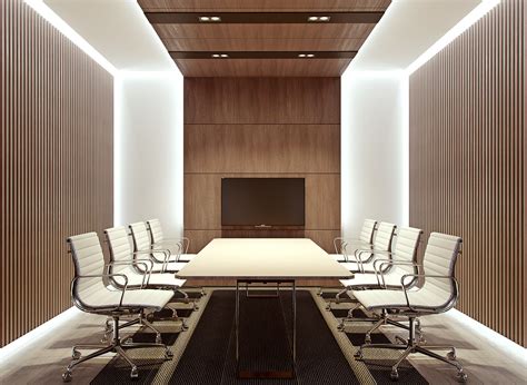 Modern classic CEO office interior on Behance Office Ceiling Design ...