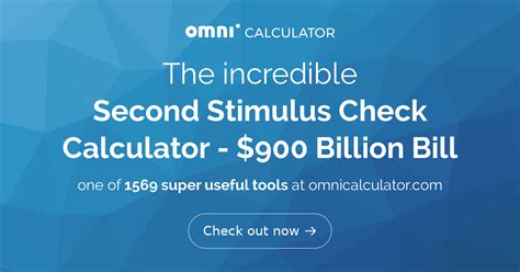 Second Stimulus Check Calculator - $900 Billion Bill