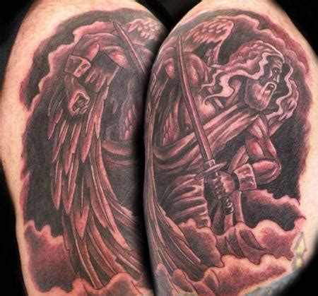 older male angel tattoo by Mathew Hays: TattooNOW