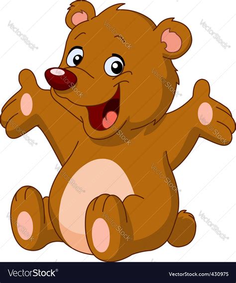 Cartoon teddy bear Royalty Free Vector Image - VectorStock