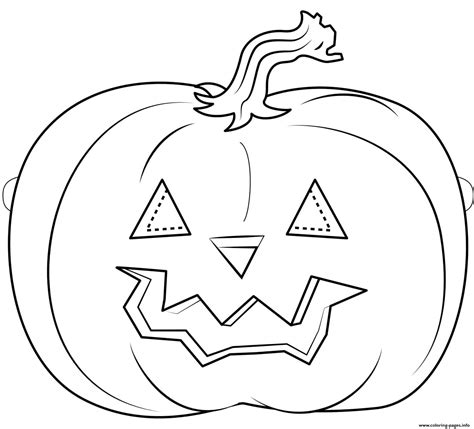 Pumpkin Mask Outline Halloween Coloring page Printable