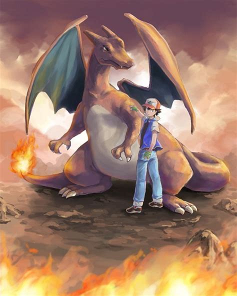 Charizard & Ash - Charizard Fan Art (21792281) - Fanpop