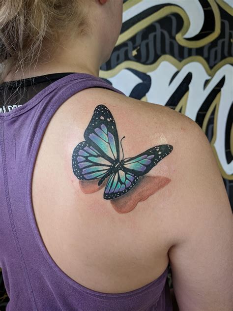 Realistic 3D Butterfly Tattoos