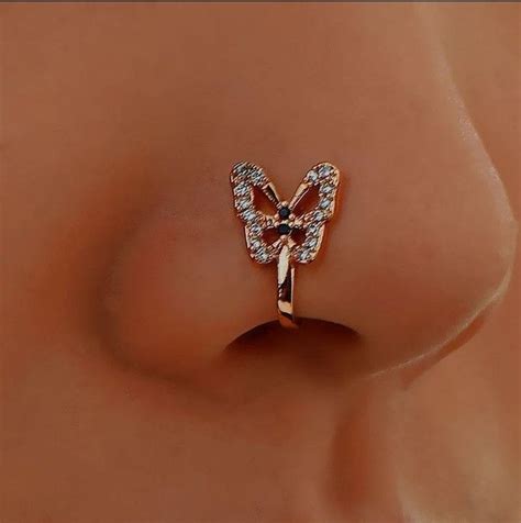 Pin by Kassandra Bebout on Butterfly's | Nose ring jewelry, Nose ...