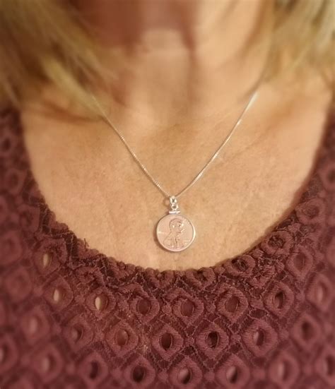 Sterling Silver PENNY Necklace Gifts for Women Birthday - Etsy